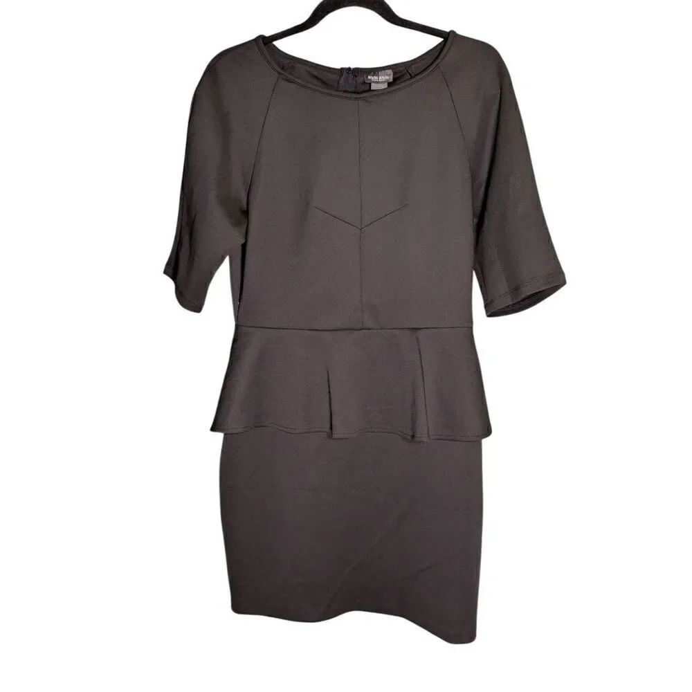 Bisou Bisou Michele Bohbot Black Classic Cocktail Dress Short Sleeve Women's Siz